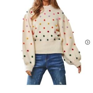 Colorful Polka Dot Sweater